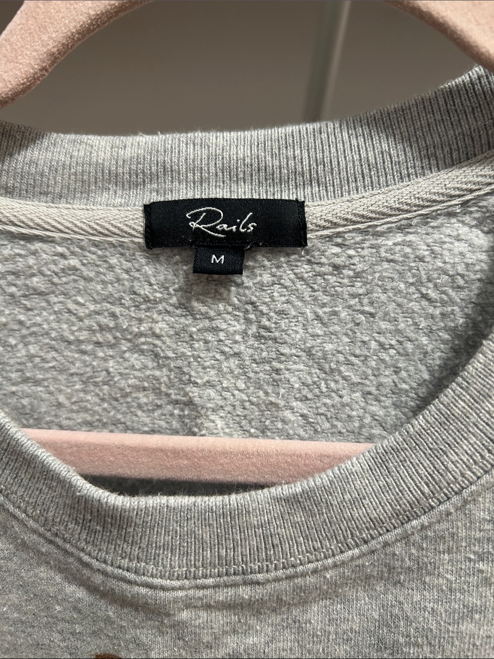 Rails Light Gray Sweatshirt with Gold Embroidered Dots - Picture 2 of 4